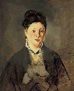 Full face Portrait of Manets Wife, Edouard Manet